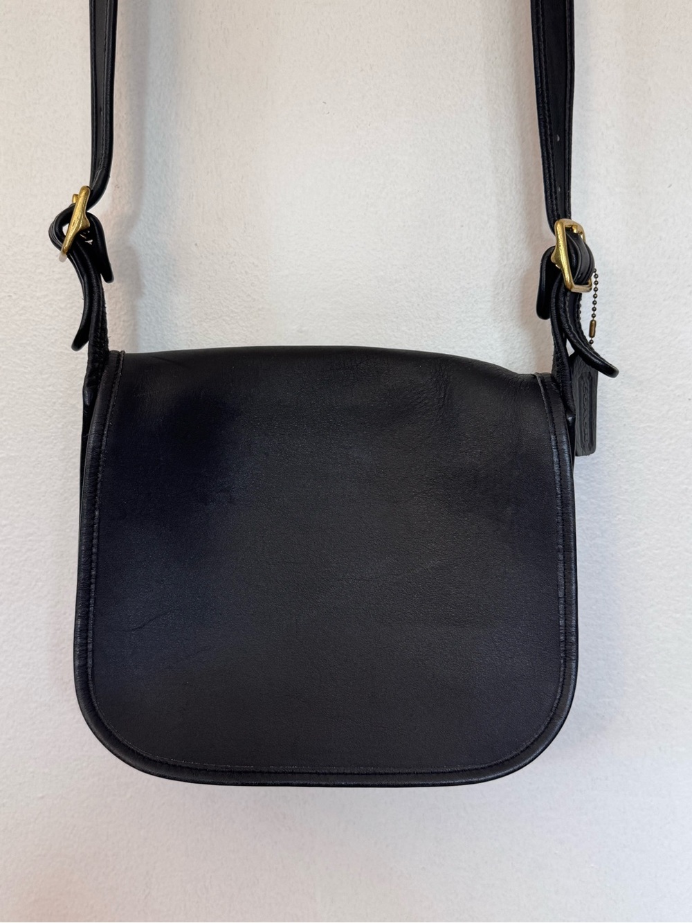 Coach 90’s Vintage Black Leather Classic Should Bag Style 1970 - Picture 4 of 15